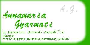 annamaria gyarmati business card